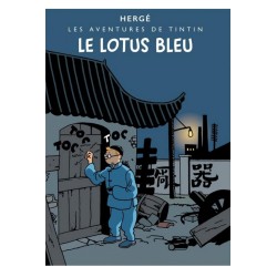 Poster - Tintin Le Lotus Bleu - Tintin Blå Lotus - Alternativ design