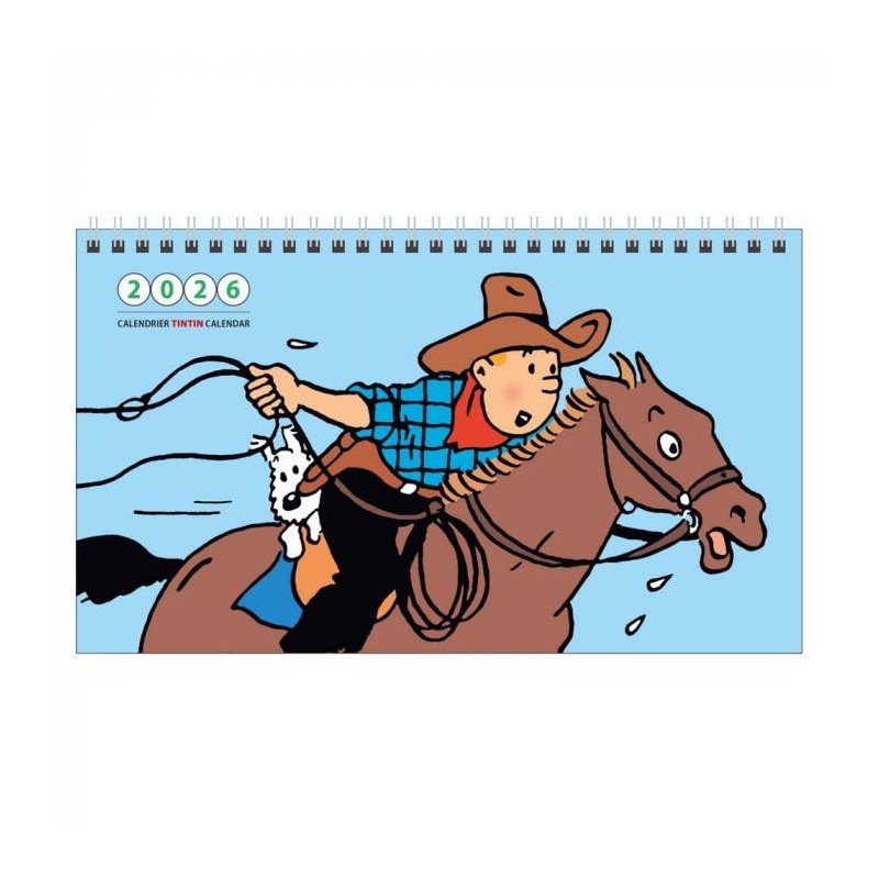Tintin - Liten vägg/bordskalender 21x13cm 2026