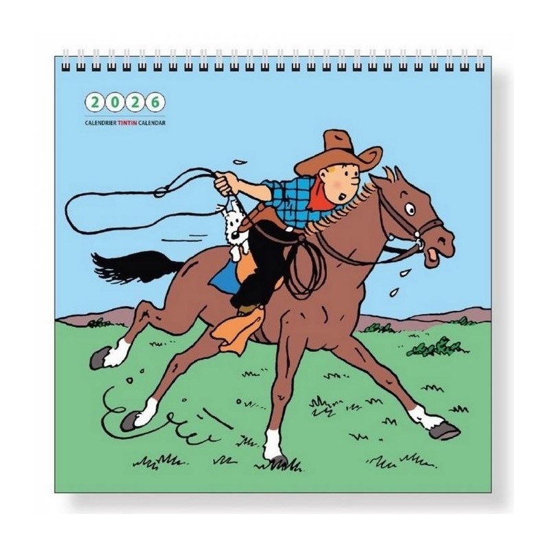 Tintin - Väggkalender 30 x 30 cm 2026