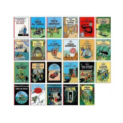 Tintin - 26 Vykort - Alla albumframsidor plus 3 extra exklusiva kort