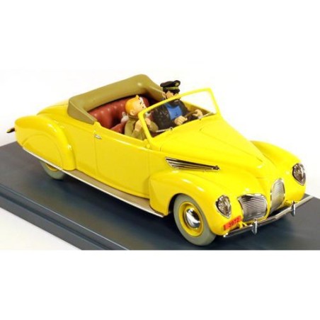 Tintin - 1:24 Modellbil 2 - Haddocks Lincoln Zephyr convertible