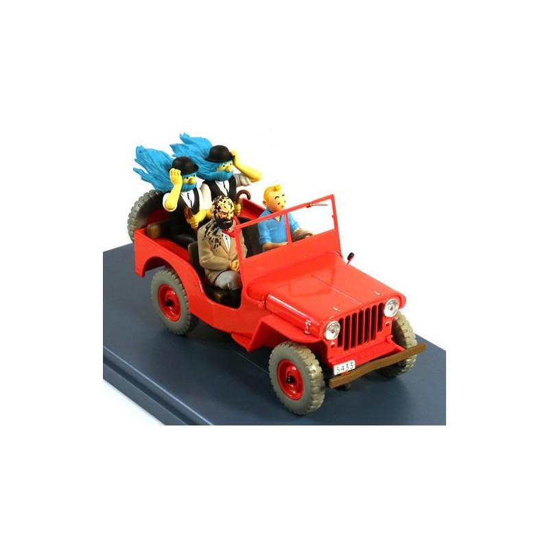 Tintin - 1:24 Modellbil 47 - Röd Jeep Willys