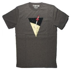 Tintin - T-Shirt - Klassiska månraketen
