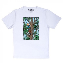 Tintin - T-Shirt - Tintin klättrar i träd