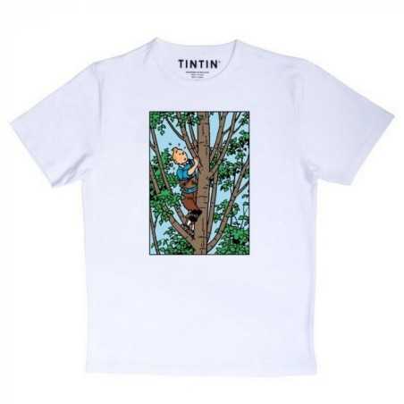 Tintin - T-Shirt - Tintin klättrar i träd